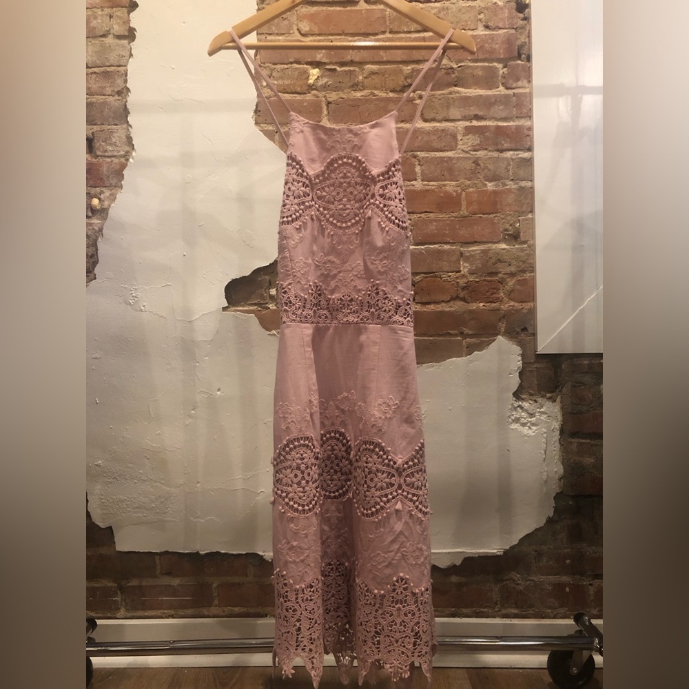 Altar’s State Blush Pink Lace Fitted Dress Never Worn
